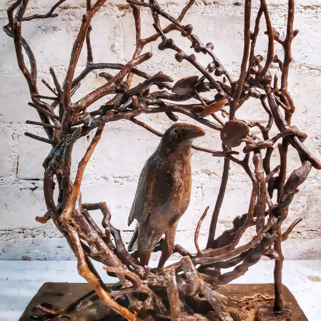 Larissa Gray Art - Process - Lost Wax - Wax bird sculpture